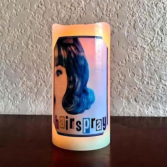 NWOT. 🕯Hairspray Musical Theater with Timer Flameless Candle - Picture 1 of 6